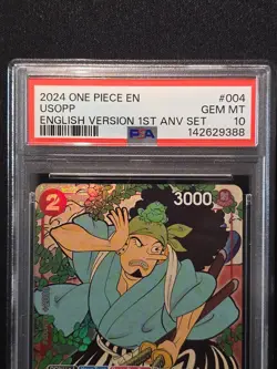 2024 ONE PIECE ENGLISH VERSION 1ST ANNIVERSARY SET USOPP *RARE* PSA-10 #004 - Image 3