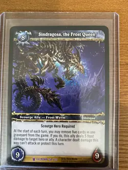 Sindragosa The Frost Queen Icecrown 158/220 Epic Foil WoW World Of Warcraft TCG - Image 1