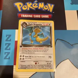 Dark Dragonite 22/82 1st Edition NM Near Mint Team Rocket Non-Holo Pokemon Card - Image 1