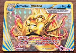 Omastar BREAK 19/124 - 2016 Pokemon Fates Collide Rare Card - CLEAN NM - Image 1