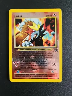 Entei - 34 - Black Star Promo Reverse Holo Pokemon Card - MP - Image 1