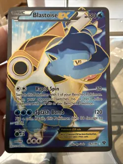 Pokemon TCG Blastoise EX XY Holo Full Art Ultra Rare Card 142/146 - Image 1
