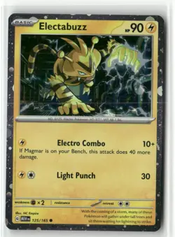 Electabuzz 125/165 Cosmos Holo Promo Pokemon Collectible Card - Image 1