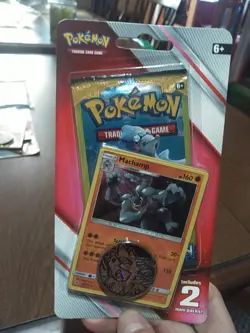 Pokemon 2019 - Sun And Moon era Blister - (2) 3 Card Mini Booster Pack Coin - Image 1