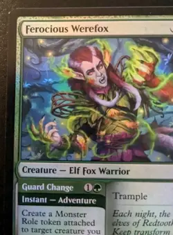 Ferocious Werefox 0170 WOE Foil Common Wilds Of Eldraine Magic: The Gathering - Image 2