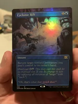cyclonic rift borderless FOIL - magic the gathering mtg Double Masters 2XM NM - Image 1