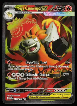 Mega Camerupt ex 156/132 Ultra Rare Mega Evolution Pokemon Card - Image 1