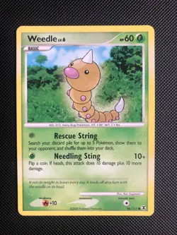 Weedle 86/111 Rising Rivals Pokemon Card LP - Image 1