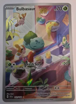 Pokemon TCG - Bulbasaur 143/142 Full Illustration Rare Art Stellar Crown - Image 1