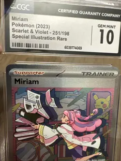 CGC 10 GEM MINT Miriam 251/198 [SIR] Pokemon TCG Scarlet & Violet Base Set - Image 1