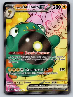 Iono's Bellibolt ex 172/159 Ultra Rare Journey Together Near Mint - Image 1