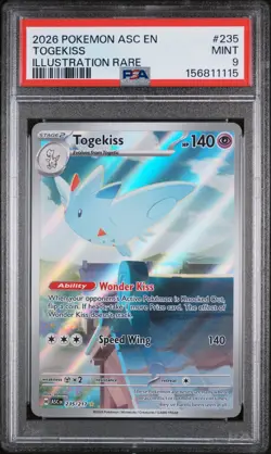 Pokemon Togekiss Ascended Heroes 235 PSA 9 Illustration Rare 2026 English - Image 1