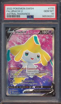 2022 POKEMON ASTRAL RADIANCE JIRACHI V FULL ART #170 PSA 10! - Image 1