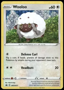Pokemon Wooloo General Mills Promo SWSH011 NM Holo - Image 1