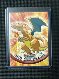 Topps Charizard Pokemon Card #06 Non-Holo Blue Label Logo NM - Image 1