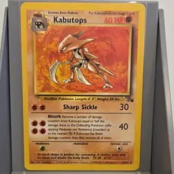 Pokemon Kabutops Fossil Wizards Rare Regular 24/62 Stage 2 60 HP - Image 1