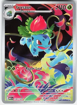 Pokemon Ivysaur 134/132 Illustration Rare Mega Evolution Pokemon Near Mint - Image 1