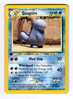 Quagsire Neo Revelation #48 (2001) Common 1st Edition NM Pokemon - Image 1