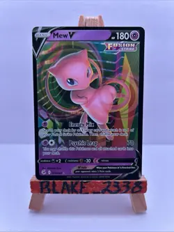 Pokemon TCG Mew V Fusion Strike 113/264 Ultra Rare Holo Basic 180 HP English - Image 1