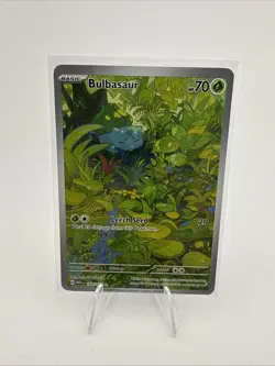Pokemon TCG Bulbasaur 166/165 Scarlet & Violet 151 Illustration Rare Holo ENG - Image 1