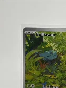 Pokemon TCG Bulbasaur 166/165 Scarlet & Violet 151 Illustration Rare Holo ENG - Image 3