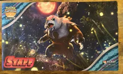 Pokemon TCG: Bloodmoon Ursaluna STAFF Playmat – 2024 Regionals Exclusive - Image 1