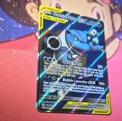 Blastoise & Piplup GX TAG TEAM Full Art Holo Ultra Rare 214/236 SM EN 270 HP - Image 2
