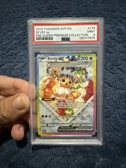 2023 Pokemon Pikachu GG30 PSA 8 & 2025 Eevee ex 174 PSA 9 Lot - Image 2