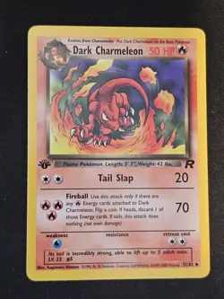 Pokemon TCG Dark Charmeleon 32 1st Edition Team Rocket Mint Near Min - Image 1