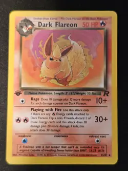 Pokemon TCG Dark Flareon 35 1st Edition Team Rocket Mint Near Mint - Image 1
