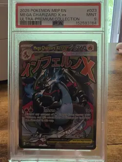Mega Charizard X EX 023 Me: Mega Evolution Promo Holo Pokemon TCG PSA 9 - Image 1