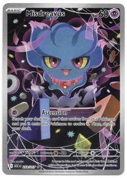 Near Mint Misdreavus 233/217- Pokemon TCG Mega Evolution Ascended Heroes - Image 1