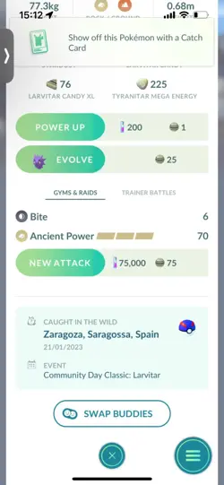 Pokemon Go Shiny Larvitar ( Stage 1 ) - Image 2