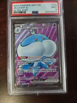 2025 Pokemon Jellicent ex 160/86 White Flare PSA 9! 160/86 - Image 1