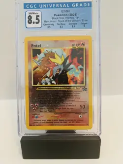 CGC 8.5 NM/Mint+ Entei Pokemon 2001 Black Star Promo- 34 - Image 1