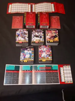 1995 DONRUSS RED ZONE NFL FOOTBALL GAME 300+ CARDS NM 2 RULE BOOKS 2 PLAY CHARTS - Image 1