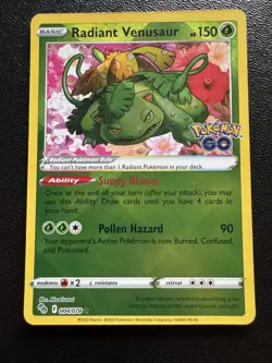 Radiant Venusaur Charizard Blastoise Pokemon Go TCG Card Set - Image 3