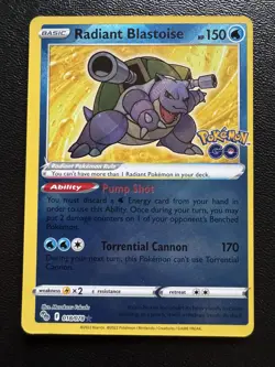 Radiant Venusaur Charizard Blastoise Pokemon Go TCG Card Set - Image 5