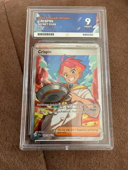 ACE 9 Crispin - 164/142 Stellar Crown Full Art Trainer - NOT PSA - Pokemon Card - Image 1