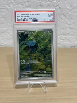 Bulbasaur SV 151 166/165 Illustration Rare EN-Mew #166 Pokemon Card PSA 9 MINT - Image 1