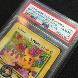 Birthday Pikachu HOLO 24 CELEBRATIONS (PSA 10 GEM MINT) Pokemon Cards - Image 3