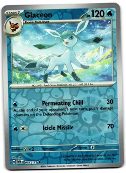 Glaceon 054/167 - 🌊 Twilight Masquerade Pokemon TCG Reverse Holo 🖤 - LP - Image 1