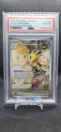 2025 Pokemon Journey Together Lillie's Ribombee IR #164 Gem Mint 10 - Image 1