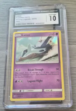 2017 POKEMON SUN & MOON SHINING LEGENDS #41 LATIOS-HOLO CGC 10 *LOW POP Of 21!* - Image 1