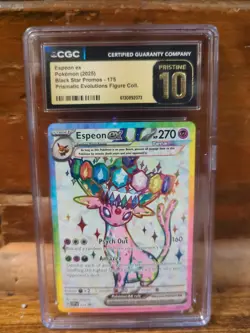 CGC 10 Pristine Espeon ex 175 SVP Black Star Promo Prismatic Evolutions Pokemon - Image 2