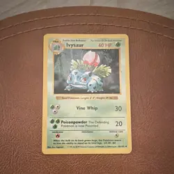 Pokemon Shadowless Ivysaur Base Set Uncommon 30/102 60 HP Wizards English 1999 - Image 2