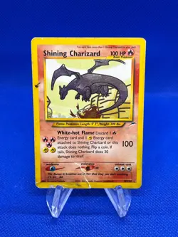 VTG Pokemon Neo Destiny Shining Charizard 107/105 Secret Rare HP/DAMAGED - Image 1