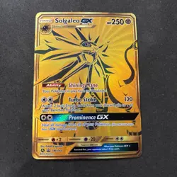 Pokemon Solgaleo GX Hidden Fates Full Art Black Star Gold Promo SM104a - Image 1