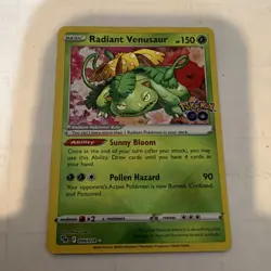 Pokemon TCG Radiant Venusaur Radiant Rare Holo 004/078 Pokemon GO 150 HP - Image 1