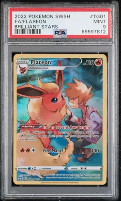 Pokemon Brilliant Stars Flareon TG01 PSA 8.5 - Image 1